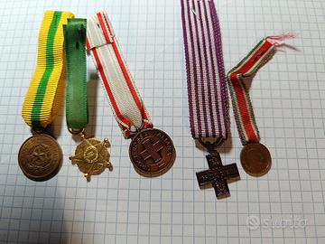 lotto 5 PZ medaglie militari mignon 