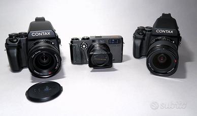 due contax 645 Af + obiettivi + Hasselblad x-pan