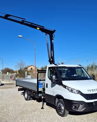 IVECO DAILY 35C18 E6 NUOVO GRU 12m + CASSONE