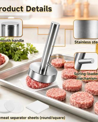 Stampo in Acciai Inox 6cm con 100 Carta Forno per