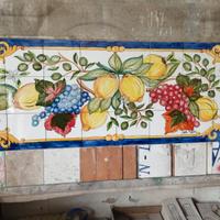 Tavolo pannello maioliche mattonelle casa