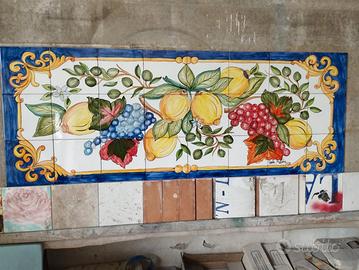 Tavolo pannello maioliche mattonelle casa