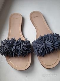 Ciabatta donna Bata con fascia velluto. N40