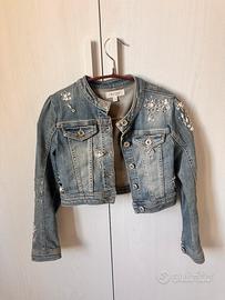 Giacca jeans Twinset 10 anni con strass e perle