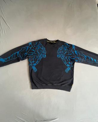 Iuter felpa maglione in cotone tigri nero blu
