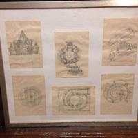 Quadro con disegni di Fortunato Depero