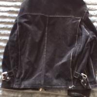 Giubbotto vintage in camoscio nero taglia M