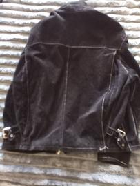 Giubbotto vintage in camoscio nero taglia M
