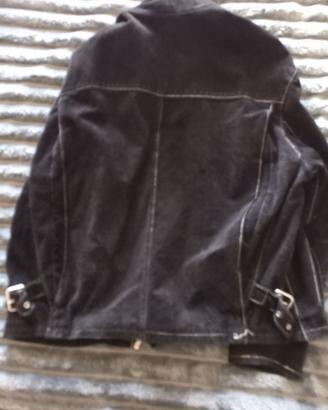 Giubbotto vintage in camoscio nero taglia M