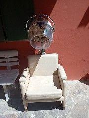 potrona vintage con casco parrucchiere anni 60