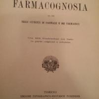 Farmacognosia - libro antico -farmacia 1920
