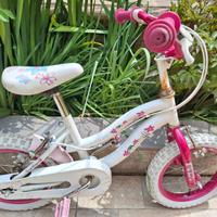 Bici bambina schiano flowers 14"