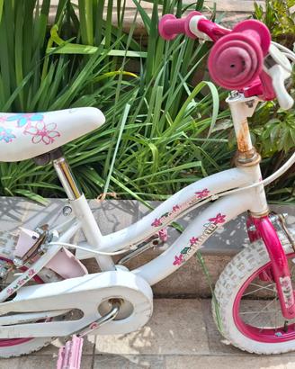 Bici bambina schiano flowers 14"