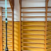 Spalliera svedese in legno con cavallina palestra