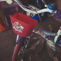 Bici con rotelle barbie