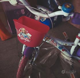 Bici con rotelle barbie