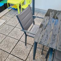 set 6 sedie per giardino terrazzo antracite