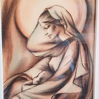 Quadro madonna con Bambino di M. Borella