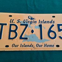 Targa vintage americana delle U.S. Virgin Islands
