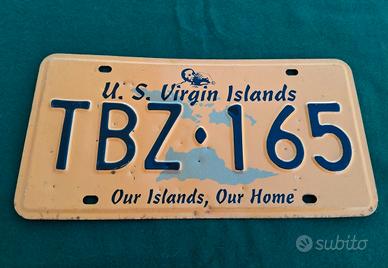Targa vintage americana delle U.S. Virgin Islands