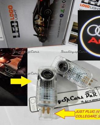 PROIETTORI LOGO AUDI Luci LED Cortesia sotto porta