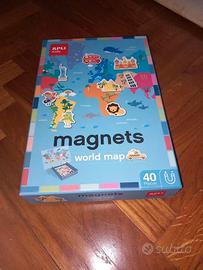 Gioco Set magnetico Mappa mondo Apli Kids