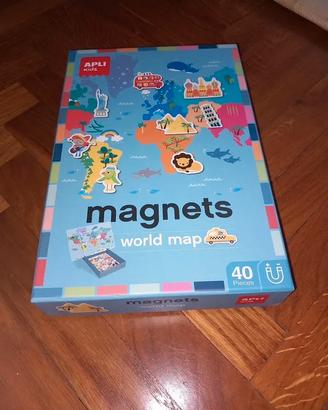 Gioco Set magnetico Mappa mondo Apli Kids
