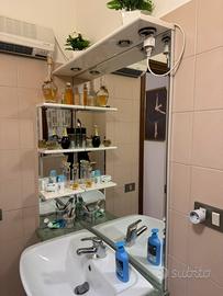 Mobile Bagno Completo con Specchiera e Colonna