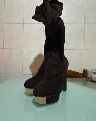stivale marrone elastico 13cm