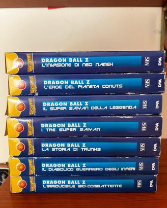 Videocassette Dragon Ball Z dei 7 film in VHS