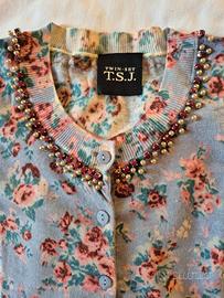 Cardigan Twin Set in lana