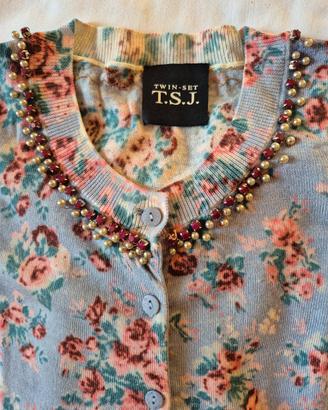 Cardigan Twin Set in lana