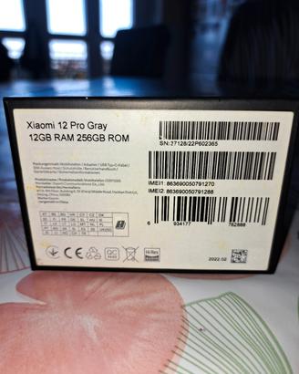 Xiaomi 12 T Pro 5G 12 GB RAM  256GB ROM 
