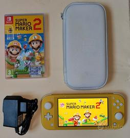 Switch lite giallo con Super Mario Maker 2
