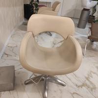 poltrone coiffeur Maletti in pelle crema seminuove