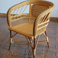 Poltroncine e portariviste anni 60 vimini e bambù