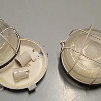 COPPIA LAMPADE vetro per  esterno cantina garage