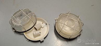 COPPIA LAMPADE vetro per  esterno cantina garage