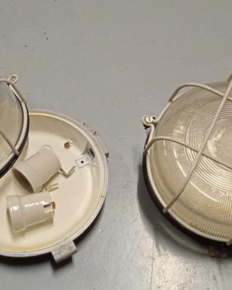 COPPIA LAMPADE vetro per  esterno cantina garage