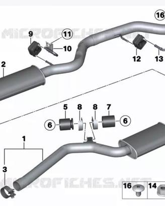 Impianto di scarico bmw 123d