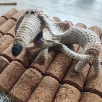 cane giocattolo lavorato a maglia fatto a mano