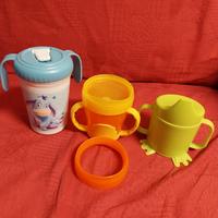 3 bicchieri con beccuccio 