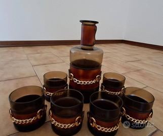 servizio da liquore vintage anni 60/70 con decante