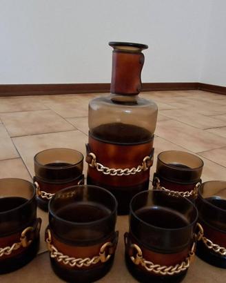 servizio da liquore vintage anni 60/70 con decante