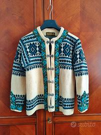 NORDSTRIKK cardigan norvegese pura lana donna XS S