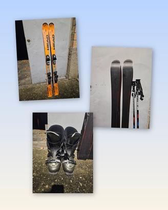 Set Sci Completo HEAD + Scarponi n°39 + Bastoncini