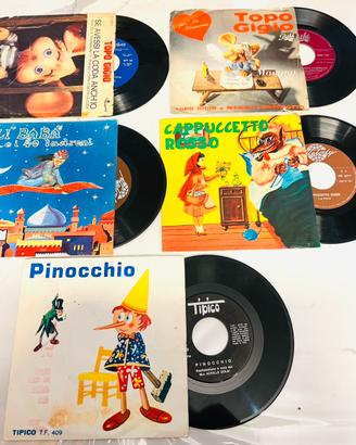 Set 5 vinili vintage per bambini anni 60/70