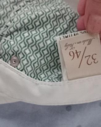 pantalone uomo, in cotone, bianco, taglia 46