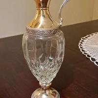 Caraffa in vetro e argento