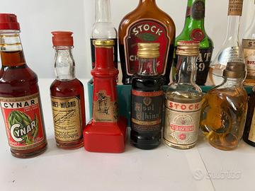 Lotto 18 Mini Bottiglie Alcolici/Liquori Vintage